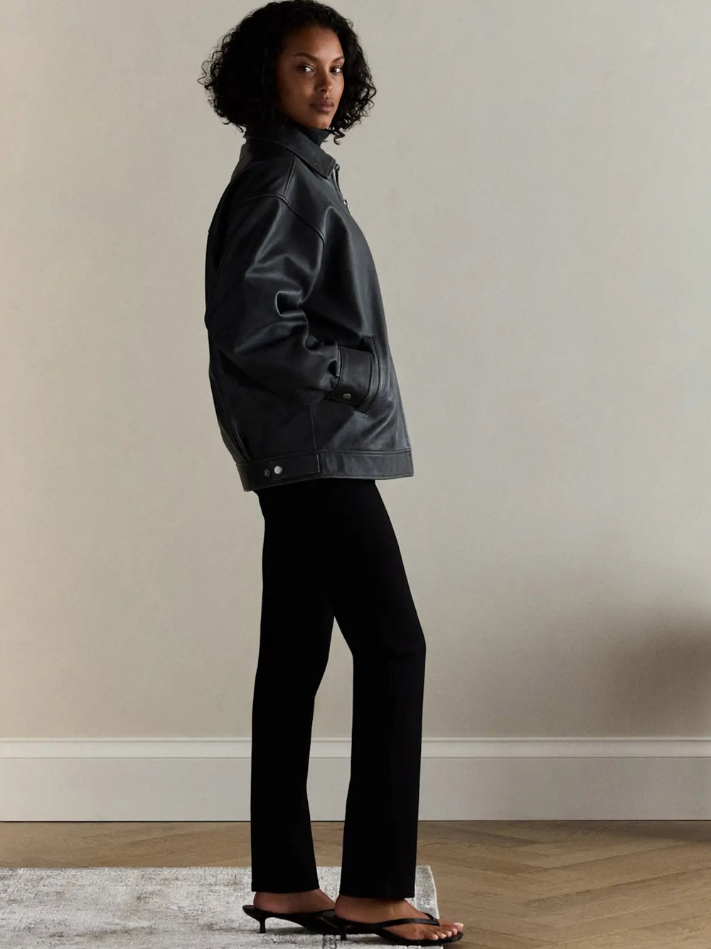 Quince Ultra-Stretch Ponte Straight Leg Pants Black Pull-On Medium